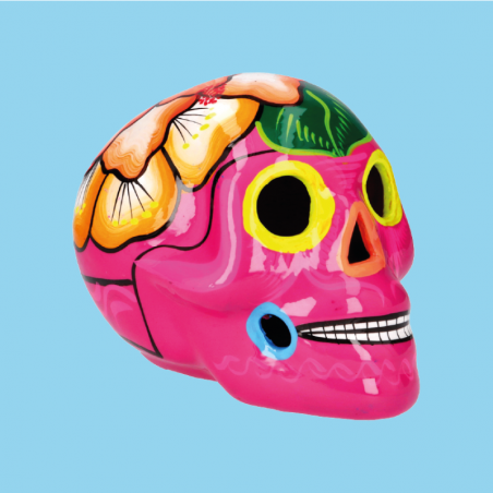 Teschio in Ceramica Ibiscus