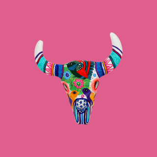 Teschio Texano in Ceramica