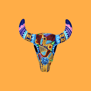 Teschio Texano in Ceramica