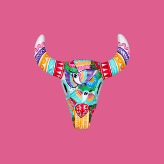 Teschio Texano in Ceramica