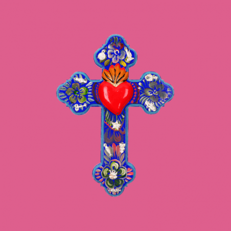 Croce Folk in Legno con...