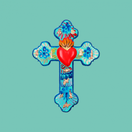 Croce Folk in Legno con...