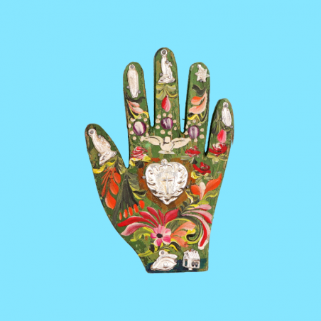 Mano in Legno con Milagros