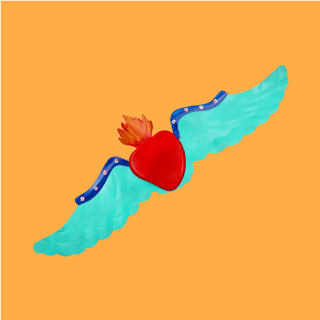 Decorazione Cuore Alato...