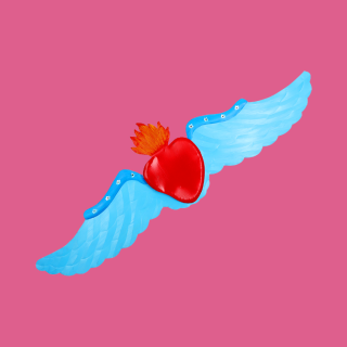 Decorazione Cuore Alato...