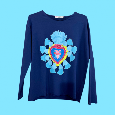 Felpa Mille Cuori Turchese